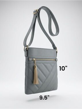 Lily Morgan Light Gray Crossbody tassle Bag - Chic Everyday Carry